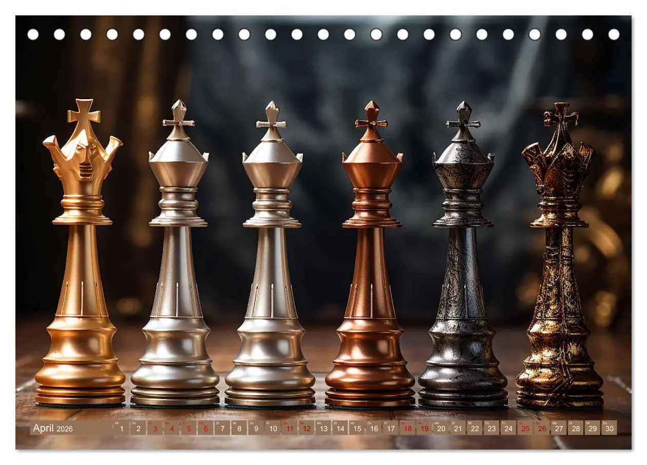 Bild: 9783457510865 | Schachfiguren in Freizeitkleidung (Tischkalender 2026 DIN A5 quer),...