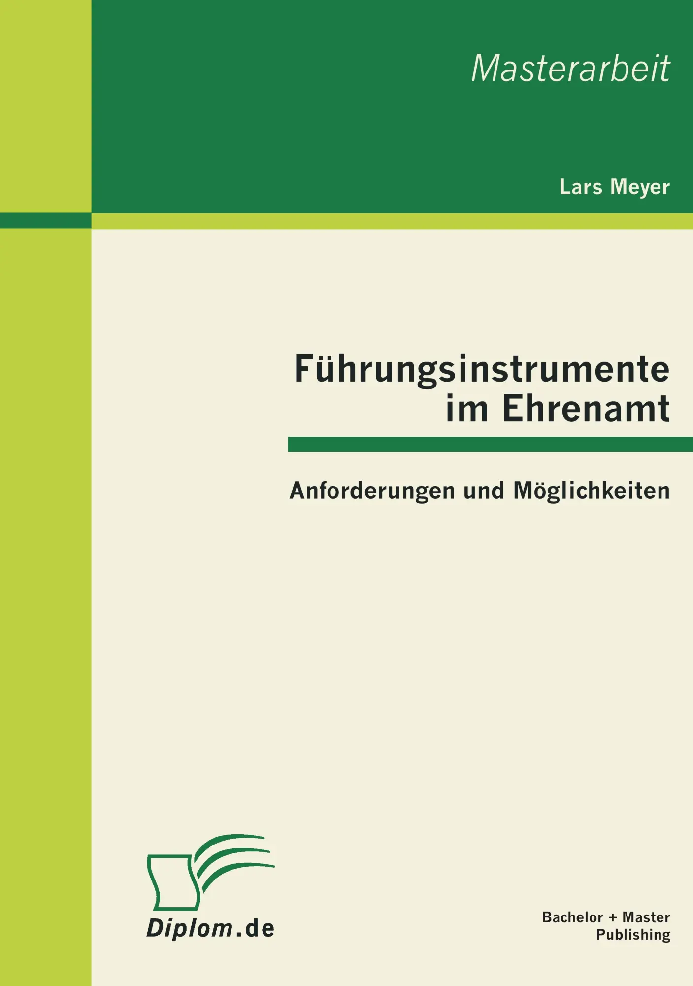 Cover: 9783863410865 | Führungsinstrumente im Ehrenamt: Anforderungen und Möglichkeiten