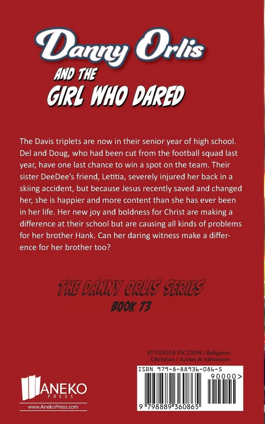 Rückseite: 9798889360865 | Danny Orlis and the Girl Who Dared | Bernard Palmer | Taschenbuch