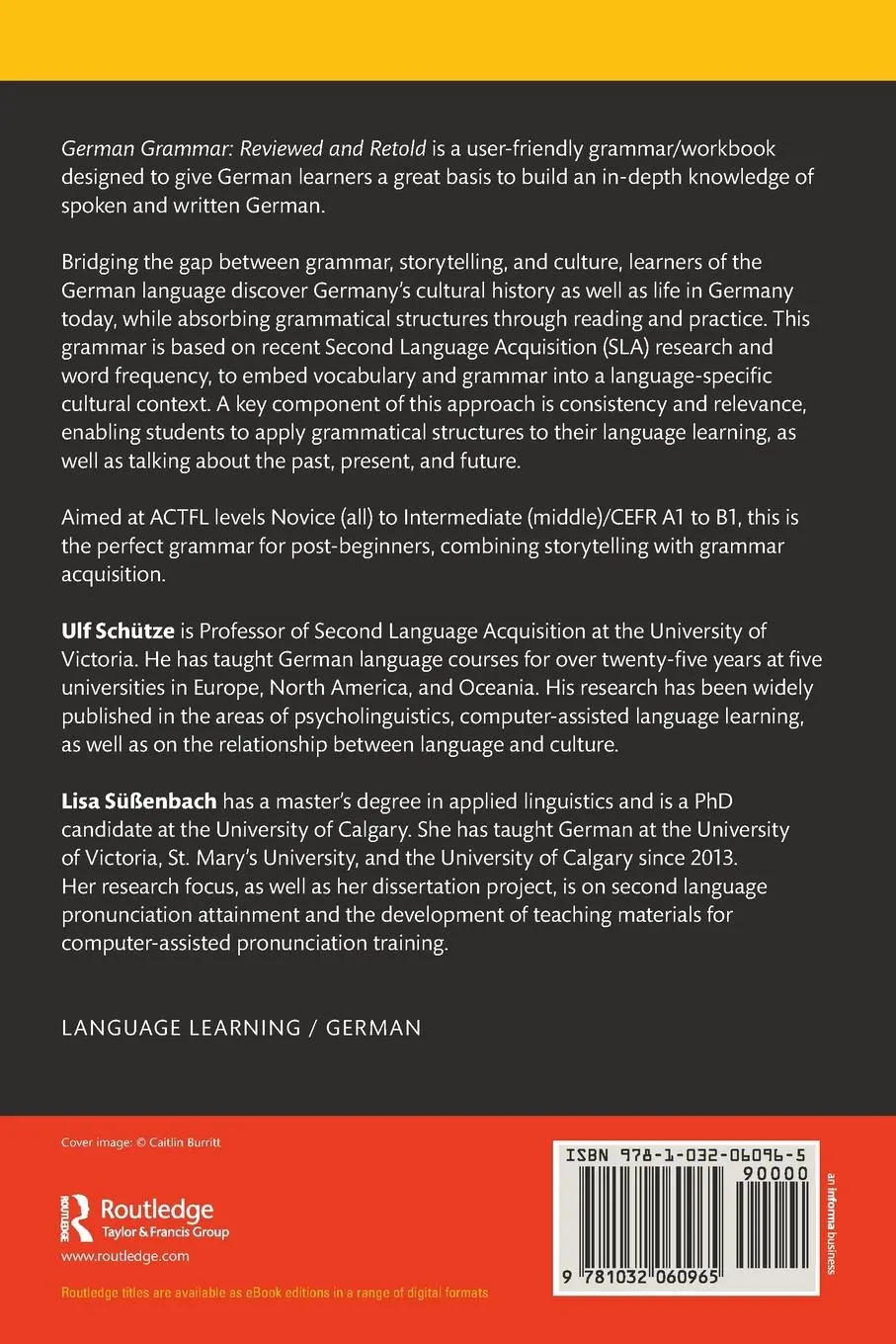 Rückseite: 9781032060965 | German Grammar | Ulf Schütze (u. a.) | Taschenbuch | Englisch | 2021