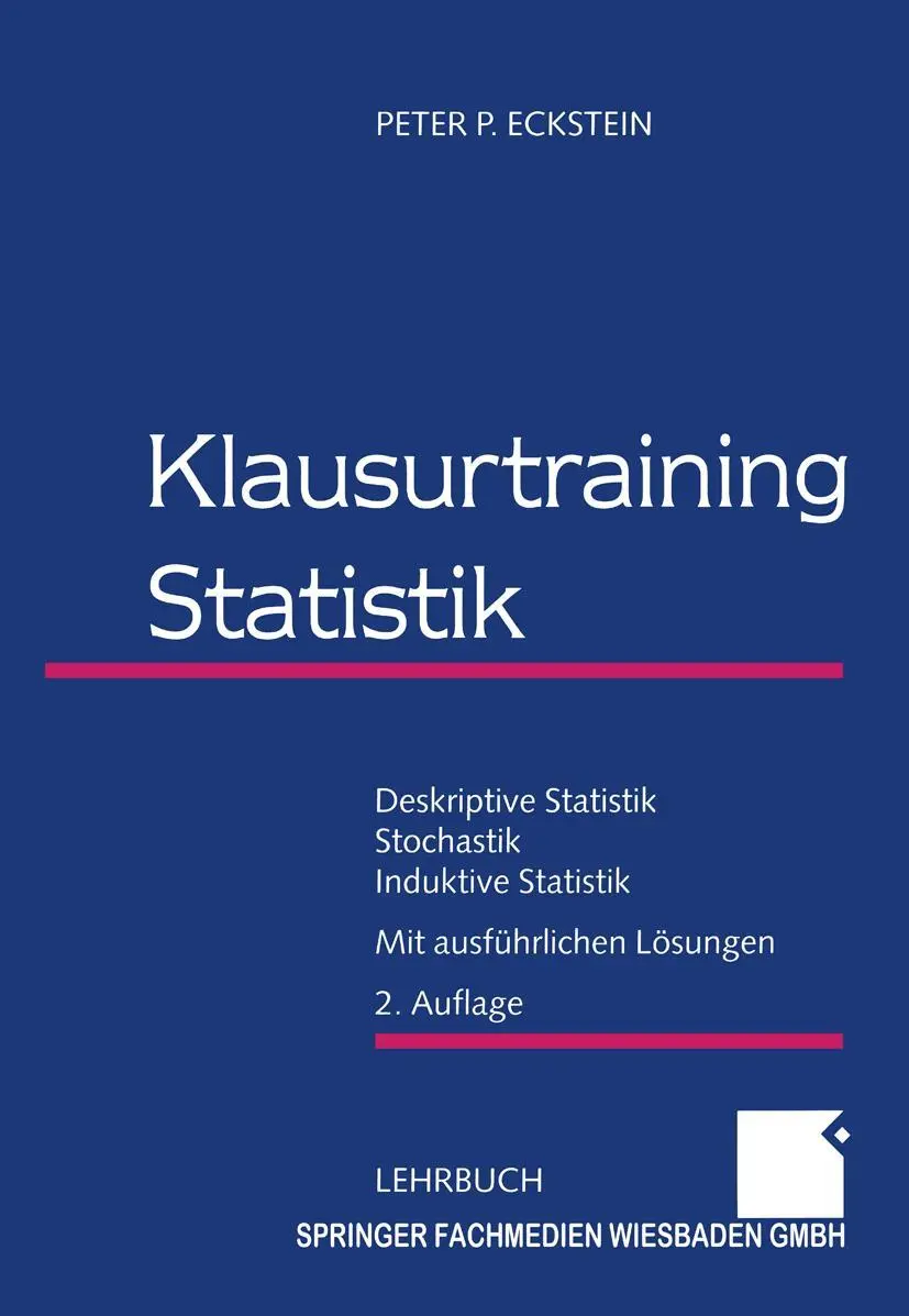 Cover: 9783409220965 | Klausurtraining Statistik | Peter P. Eckstein | Taschenbuch | Deutsch