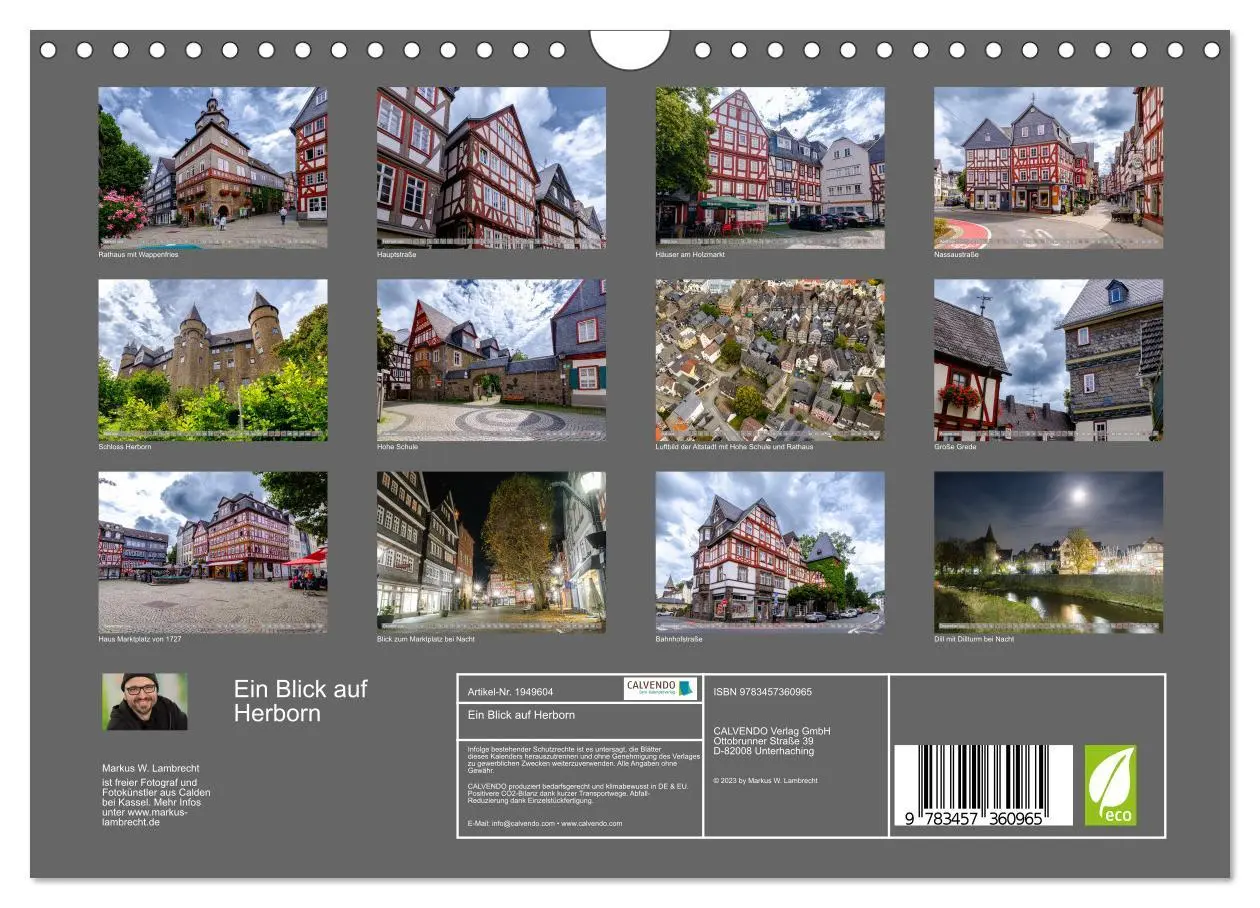 Bild: 9783457360965 | Ein Blick auf Herborn (Wandkalender 2026 DIN A4 quer), CALVENDO...