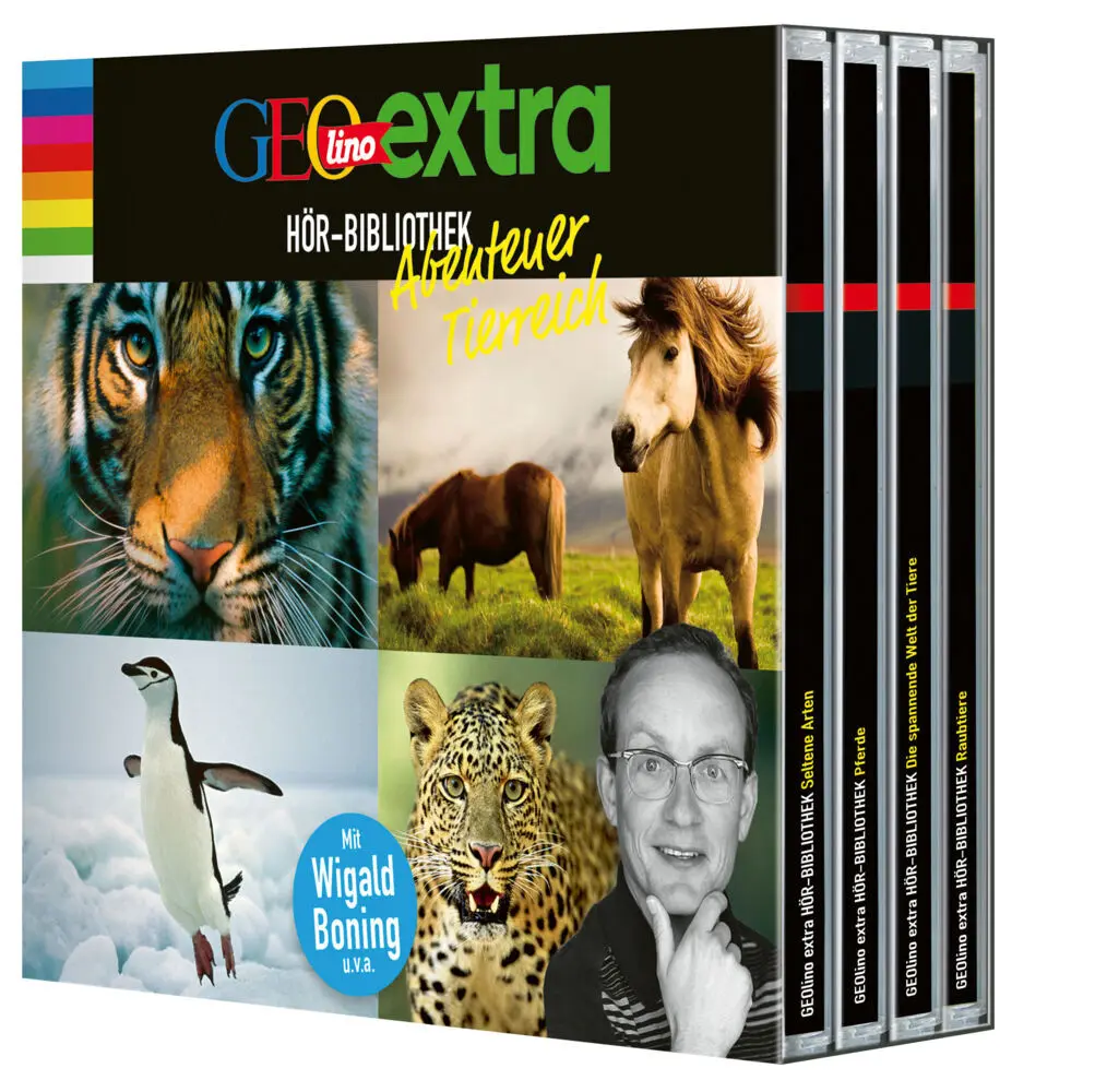 Bild: 9783837140965 | GEOlino extra Hör-Bibliothek - Abenteuer Tierreich, 4 Audio-CDs | CD