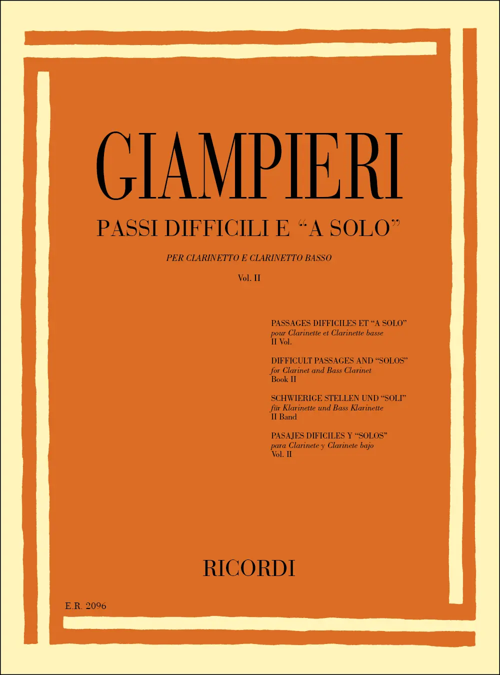 Cover: 9790041820965 | Passi Difficili e "A Solo" Vol. 2 | Alamiro Giampieri | Partitur