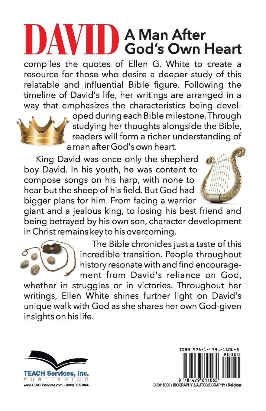 Rückseite: 9781479611065 | David | A Man After God's Own Heart | Ellen G. White | Taschenbuch