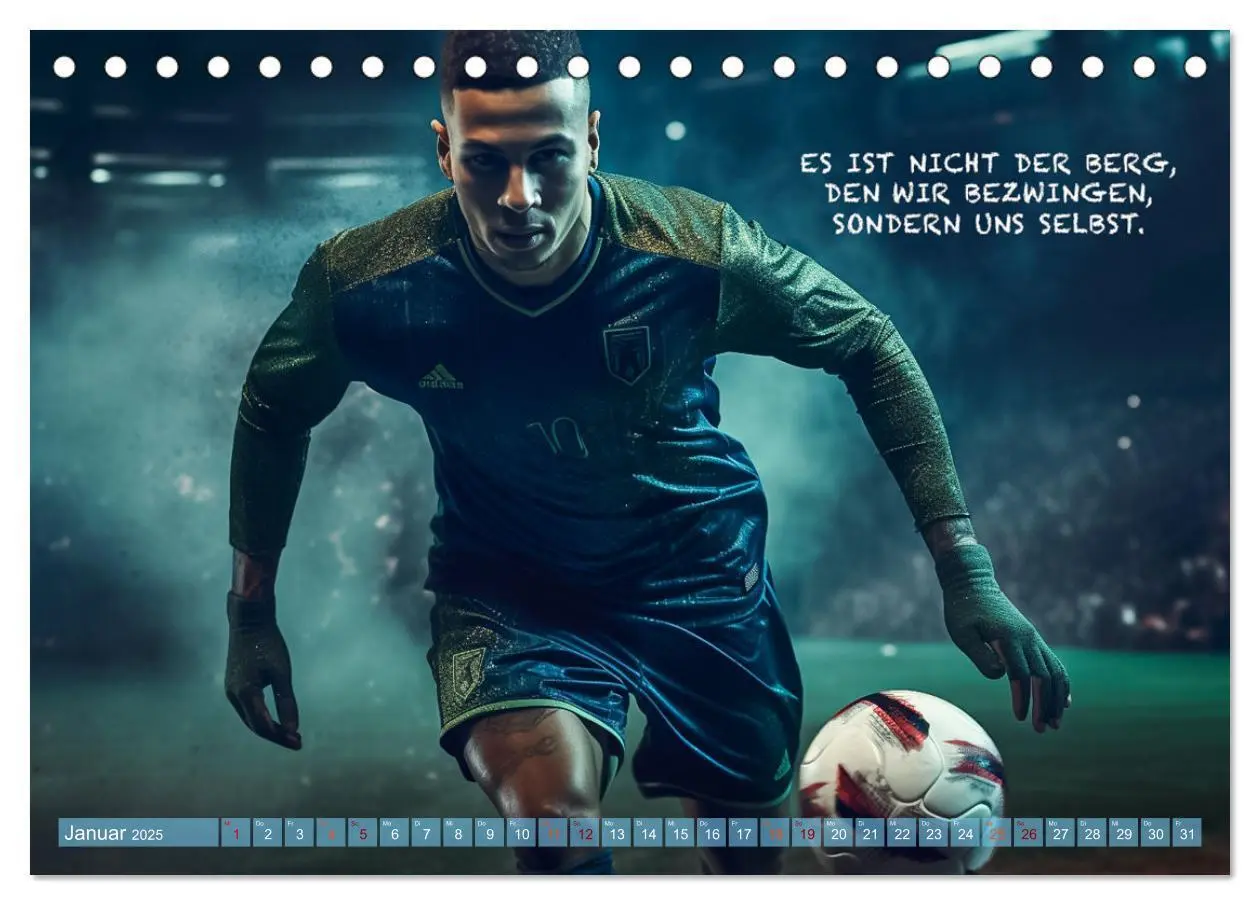 Bild: 9783383761065 | Fußball und coole Sprüche (Tischkalender 2025 DIN A5 quer),...