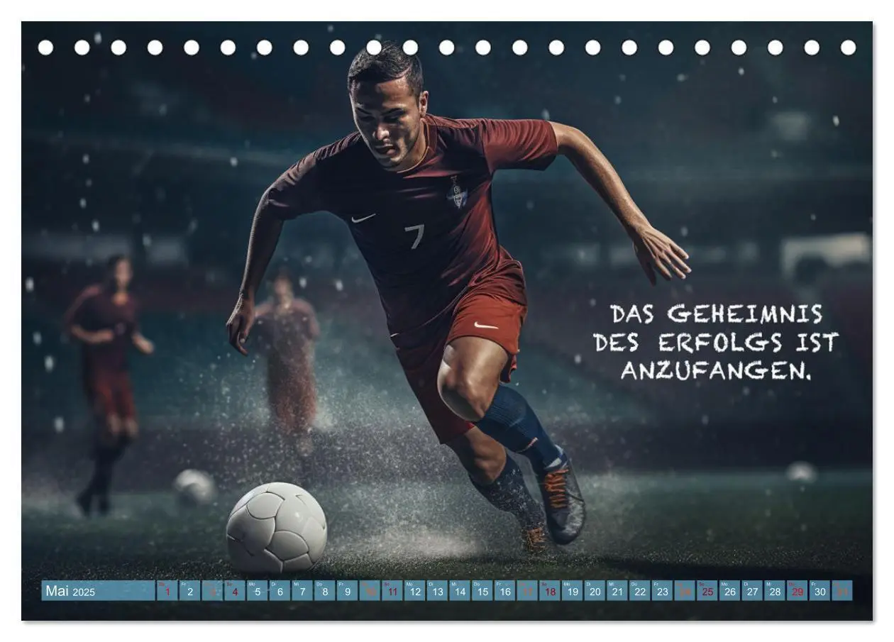 Bild: 9783383761065 | Fußball und coole Sprüche (Tischkalender 2025 DIN A5 quer),...