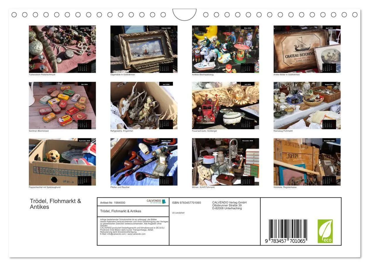 Bild: 9783457701065 | Trödel, Flohmarkt &amp; Antikes (Wandkalender 2026 DIN A4 quer),...