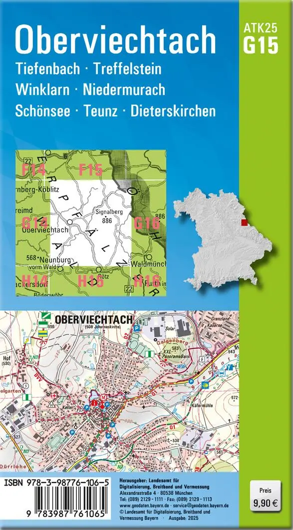 Rückseite: 9783987761065 | ATK25-G15 Oberviechtach (Amtliche Topographische Karte 1:25000) | 2025