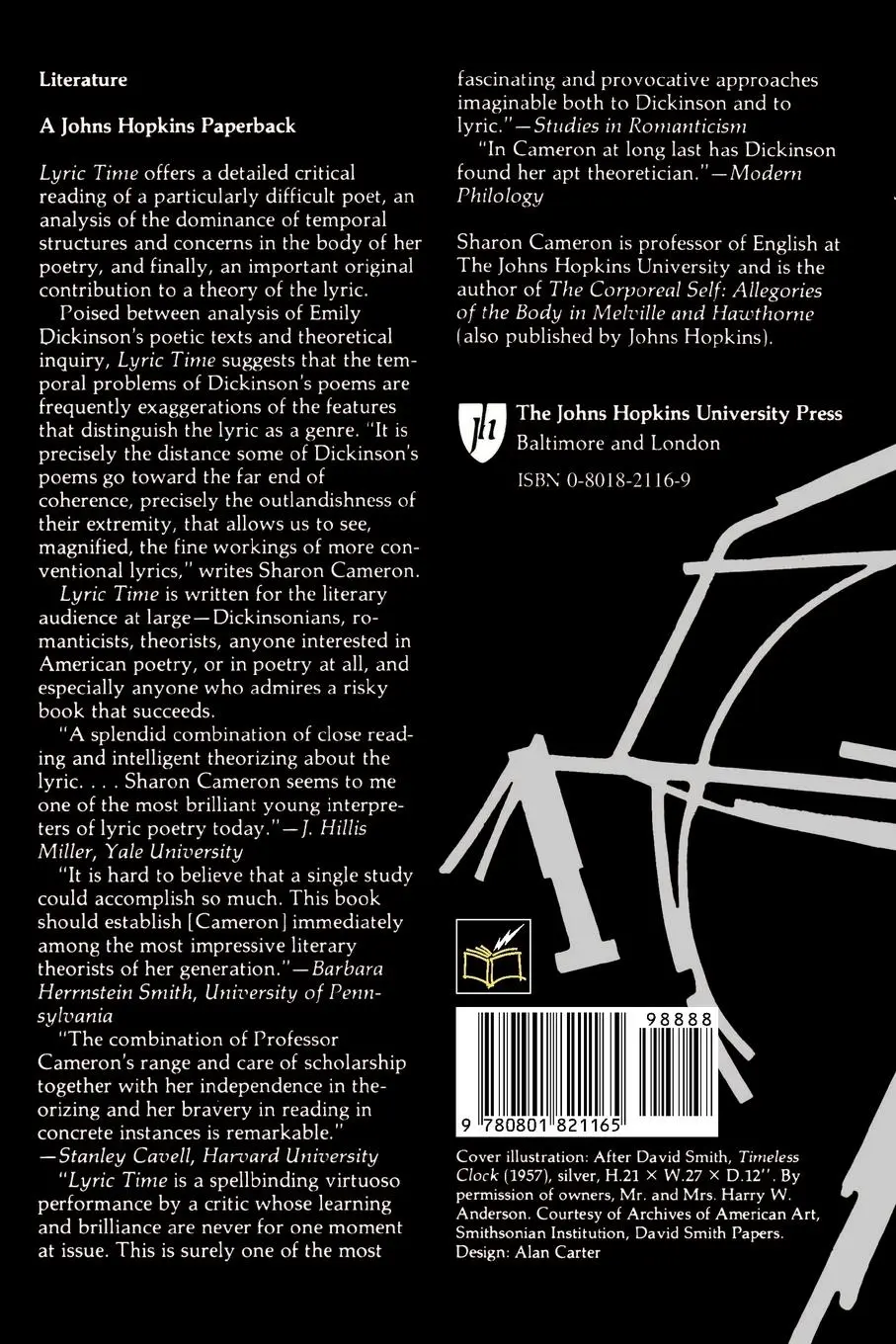 Rückseite: 9780801821165 | Lyric Time | Dickinson and the Limits of Genre | Sharon Cameron | Buch