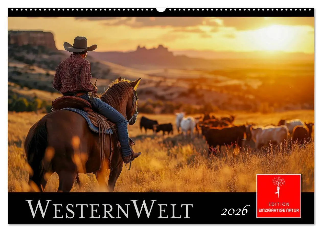 Cover: 9783457311165 | Westernwelt (Wandkalender 2026 DIN A2 quer), CALVENDO Monatskalender