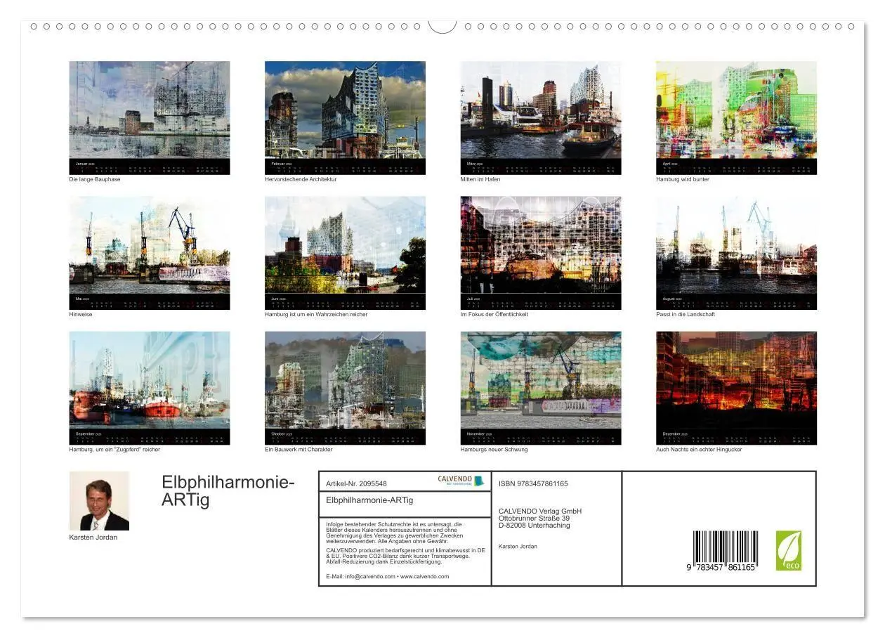 Bild: 9783457861165 | Elbphilharmonie-ARTig (hochwertiger Premium Wandkalender 2026 DIN...