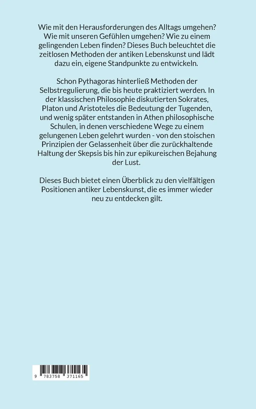 Rückseite: 9783758371165 | Lebenskunst in der Antike | Martin Hagemeier | Taschenbuch | 170 S.