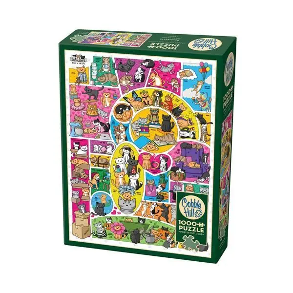 Cover: 625012401265 | Cobble Hill Doodlekatzen 1000 Teile | Spiel | In Spielebox | 3840126
