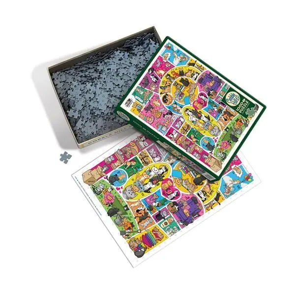 Bild: 625012401265 | Cobble Hill Doodlekatzen 1000 Teile | Spiel | In Spielebox | 3840126