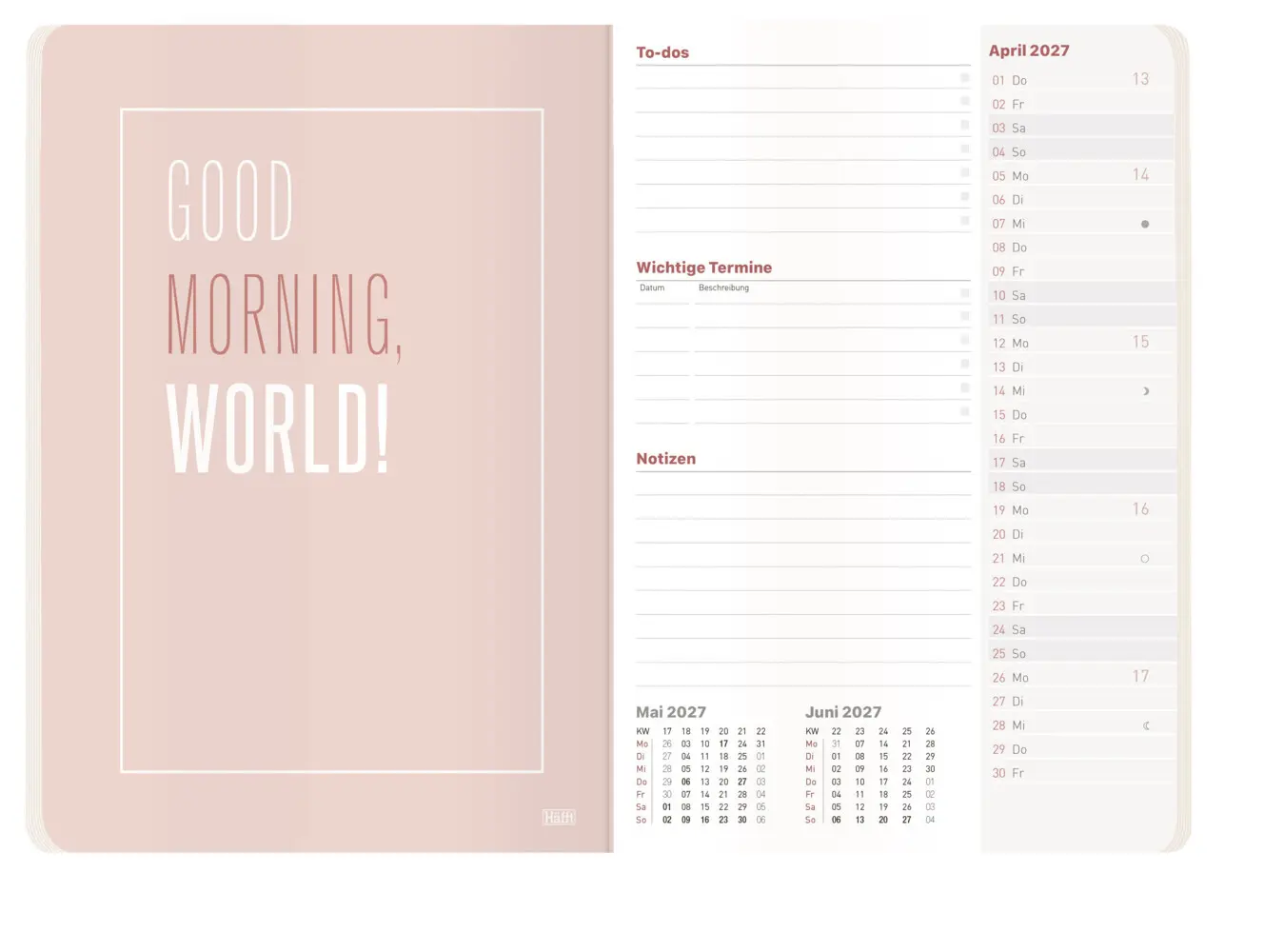 Bild: 4029357111265 | Häfft-Timer Campus 26/27 A5 - Studentenkalender sort.(3) | Reiter