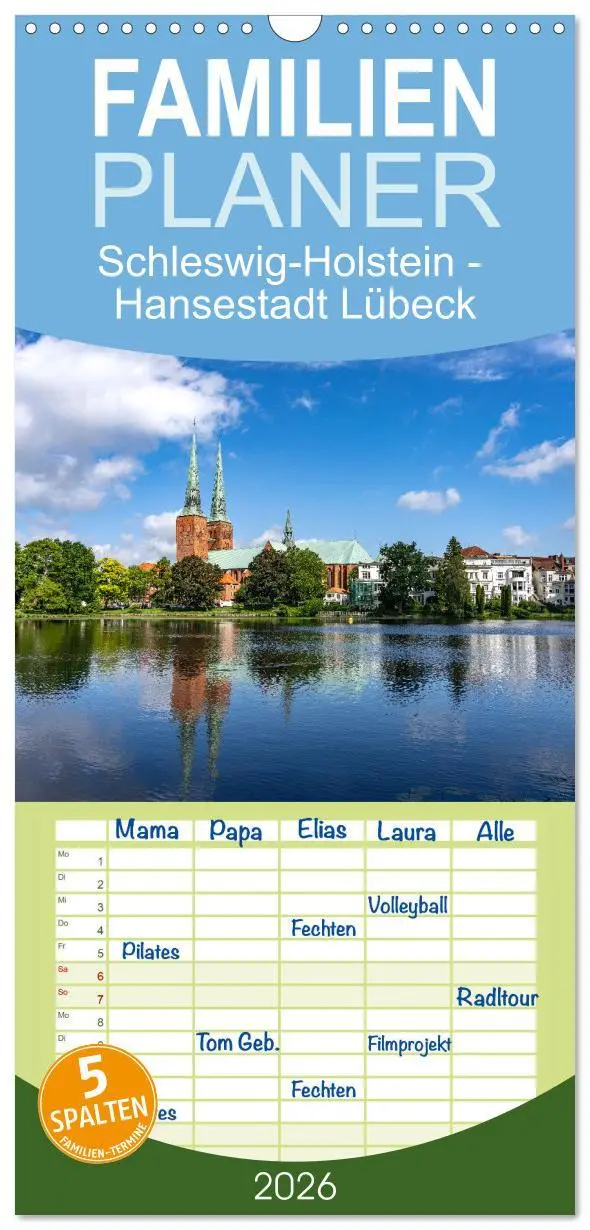 Cover: 9783516491265 | Familienplaner 2026 - Schleswig-Holstein - Hansestadt Lübeck mit 5...