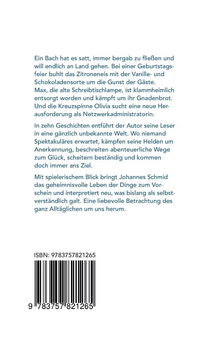Rückseite: 9783757821265 | Der Bach, der aus dem Wasser wollte | Johannes Schmid | Taschenbuch