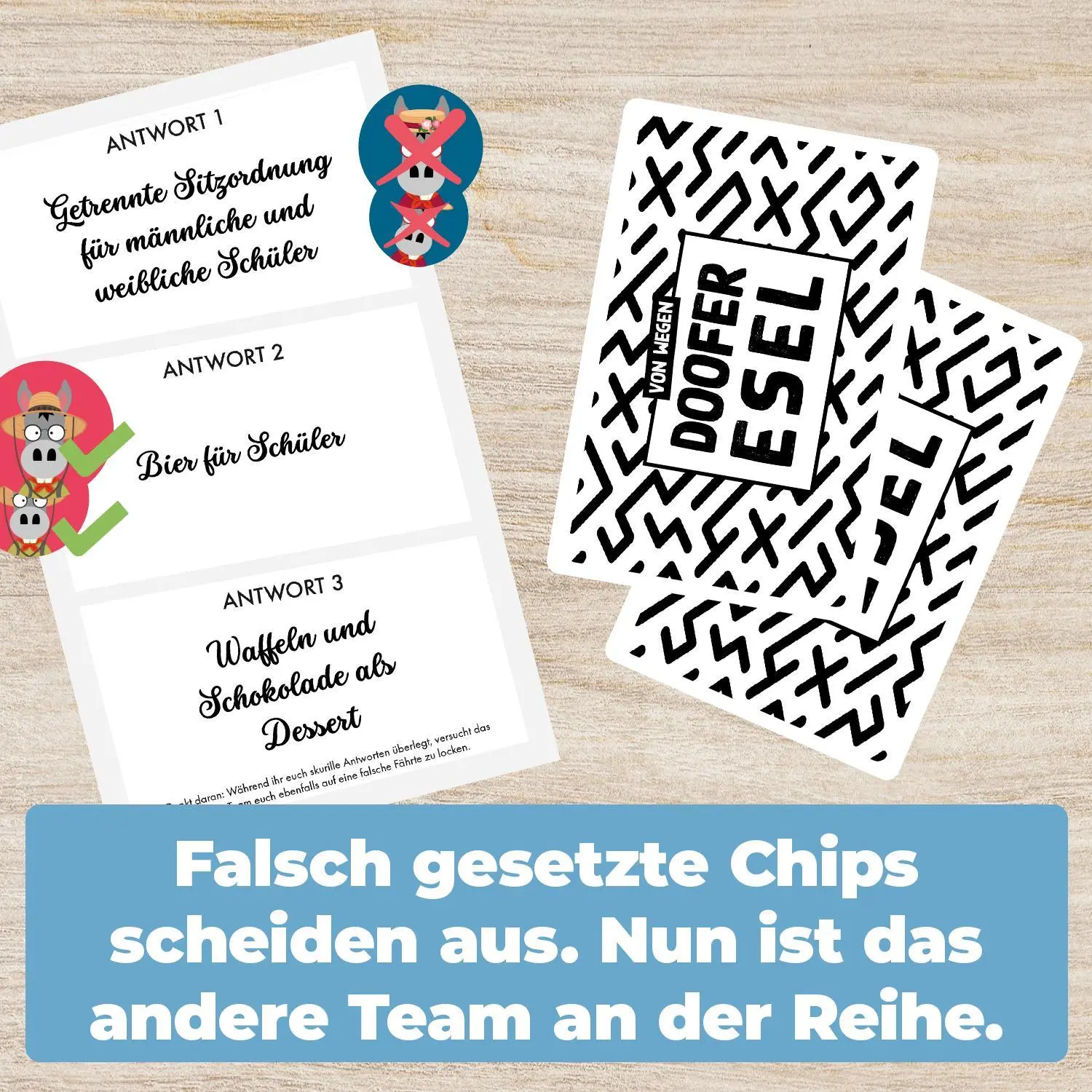 Bild: 3770011991365 | Doofer Esel | Das lustige Spiel des unnützen Wissens | Brissy (u. a.)