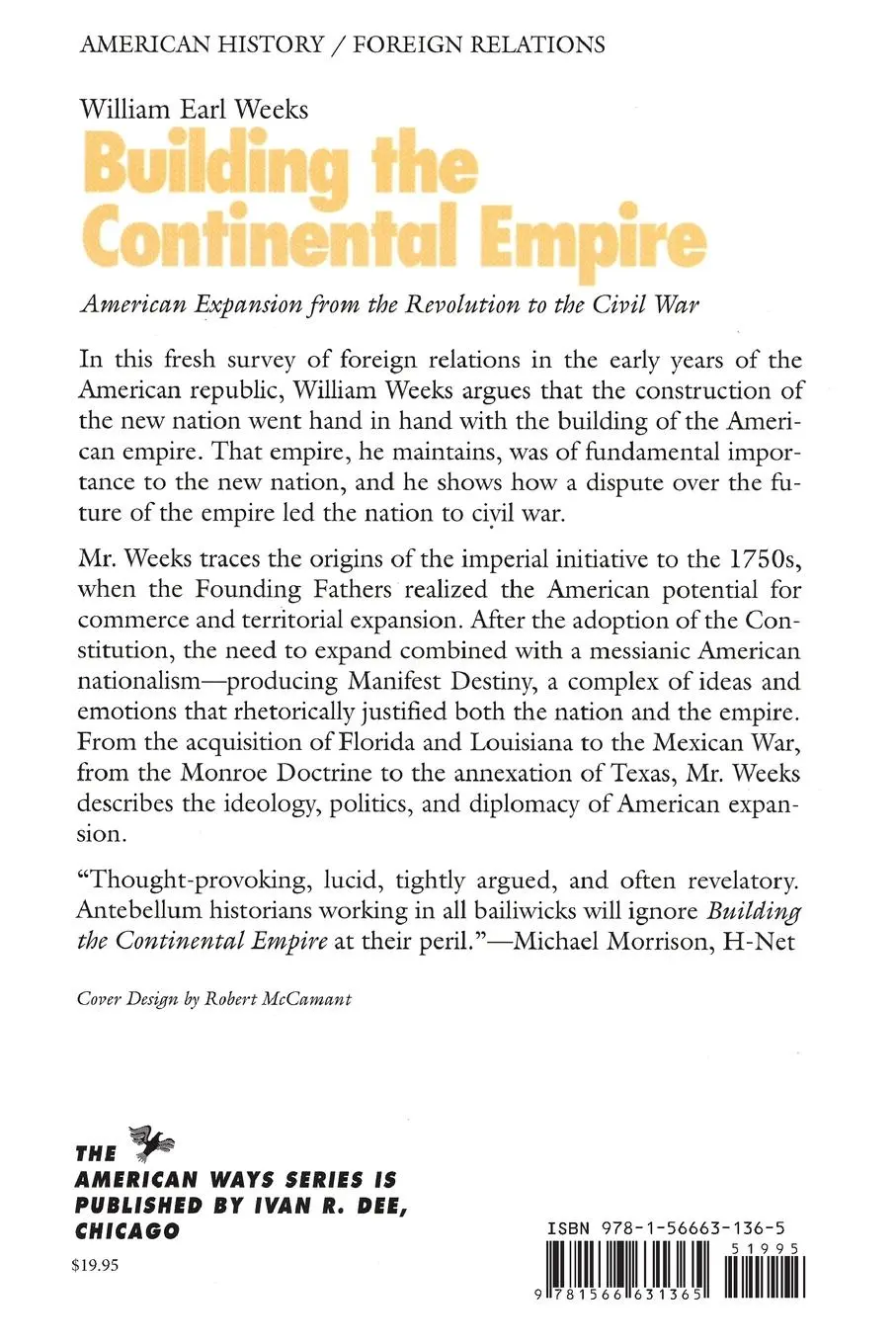 Rückseite: 9781566631365 | Building the Continental Empire | William Earl Weeks | Taschenbuch