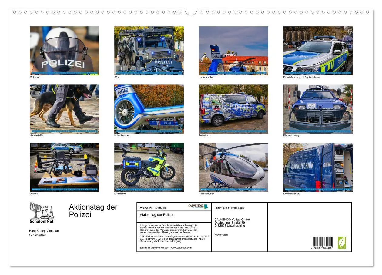 Bild: 9783457531365 | Aktionstag der Polizei (Wandkalender 2026 DIN A2 quer), CALVENDO...