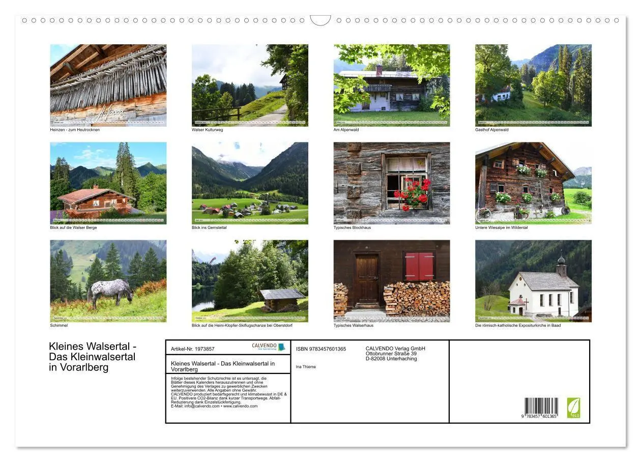 Bild: 9783457601365 | Kleines Walsertal - Das Kleinwalsertal in Vorarlberg (Wandkalender...