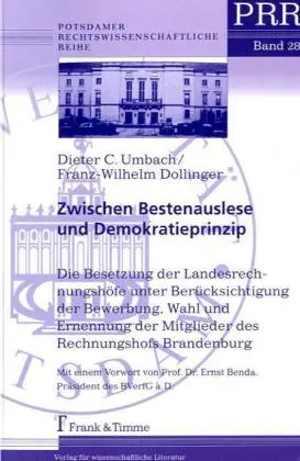 Cover: 9783865961365 | Zwischen Bestenauslese und Demokratieprinzip | Umbach (u. a.) | Buch