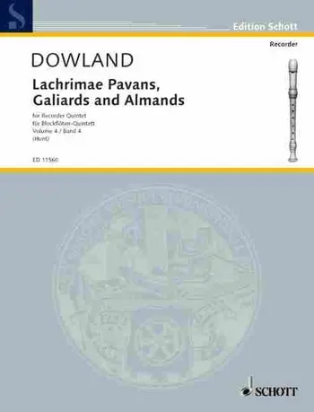 Cover: 9790220111365 | Lachrimae Pavans Galiards &amp; Alma | John Dowland | Buch