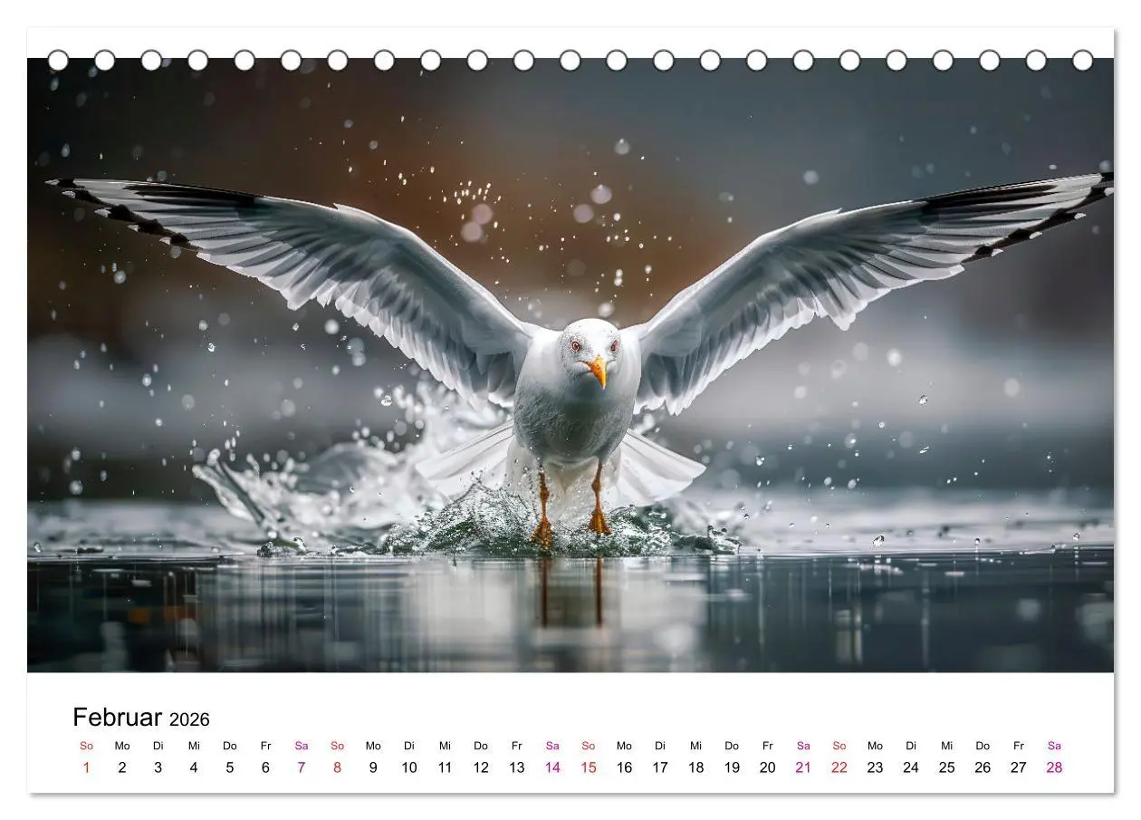 Bild: 9783457381465 | Maritim pur - Möwen (Tischkalender 2026 DIN A5 quer), CALVENDO...