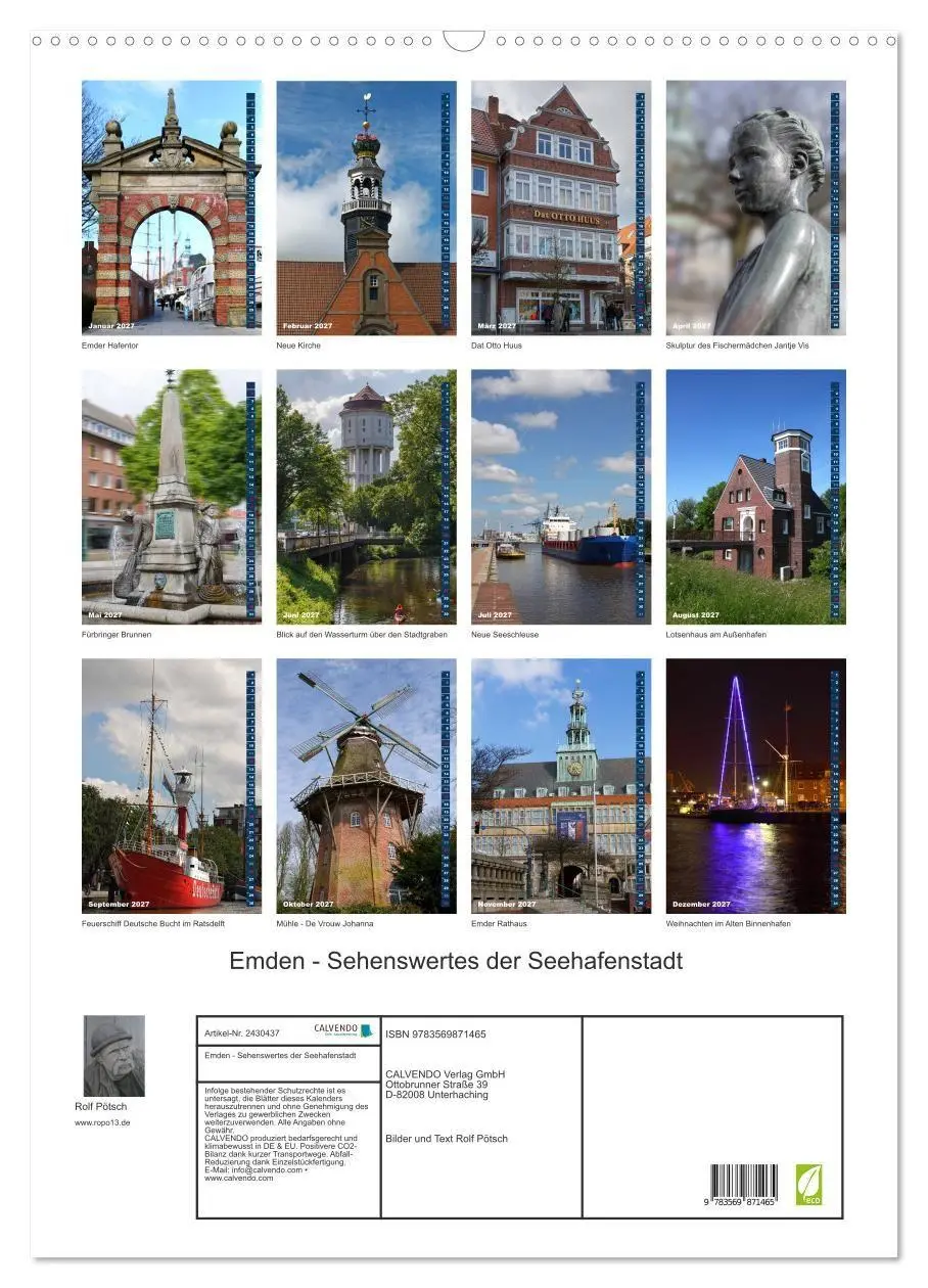 Bild: 9783569871465 | Emden - Sehenswertes der Seehafenstadt (Wandkalender 2027 DIN A2...