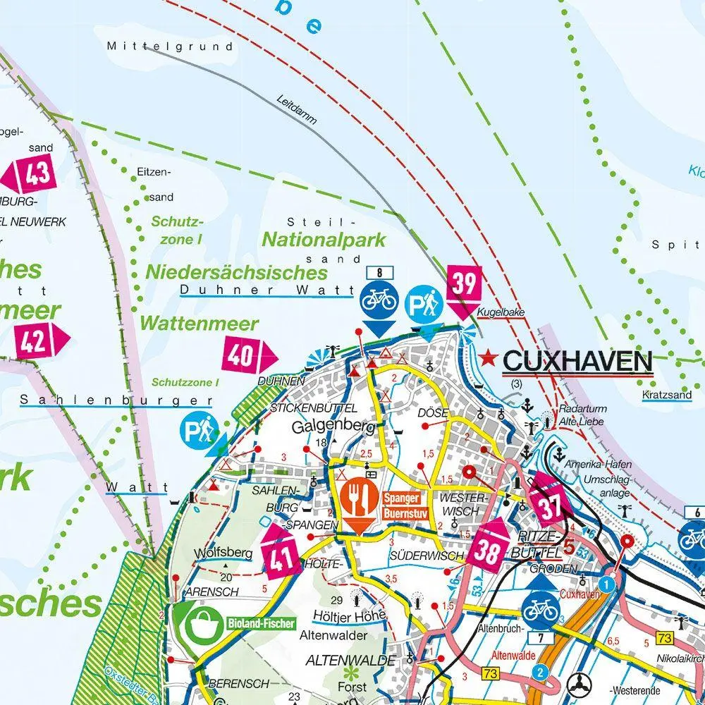 Bild: 9783575021465 | MARCO POLO Freizeitkarte 6 Nordseeküste, Cuxhaven, Bremerhaven...