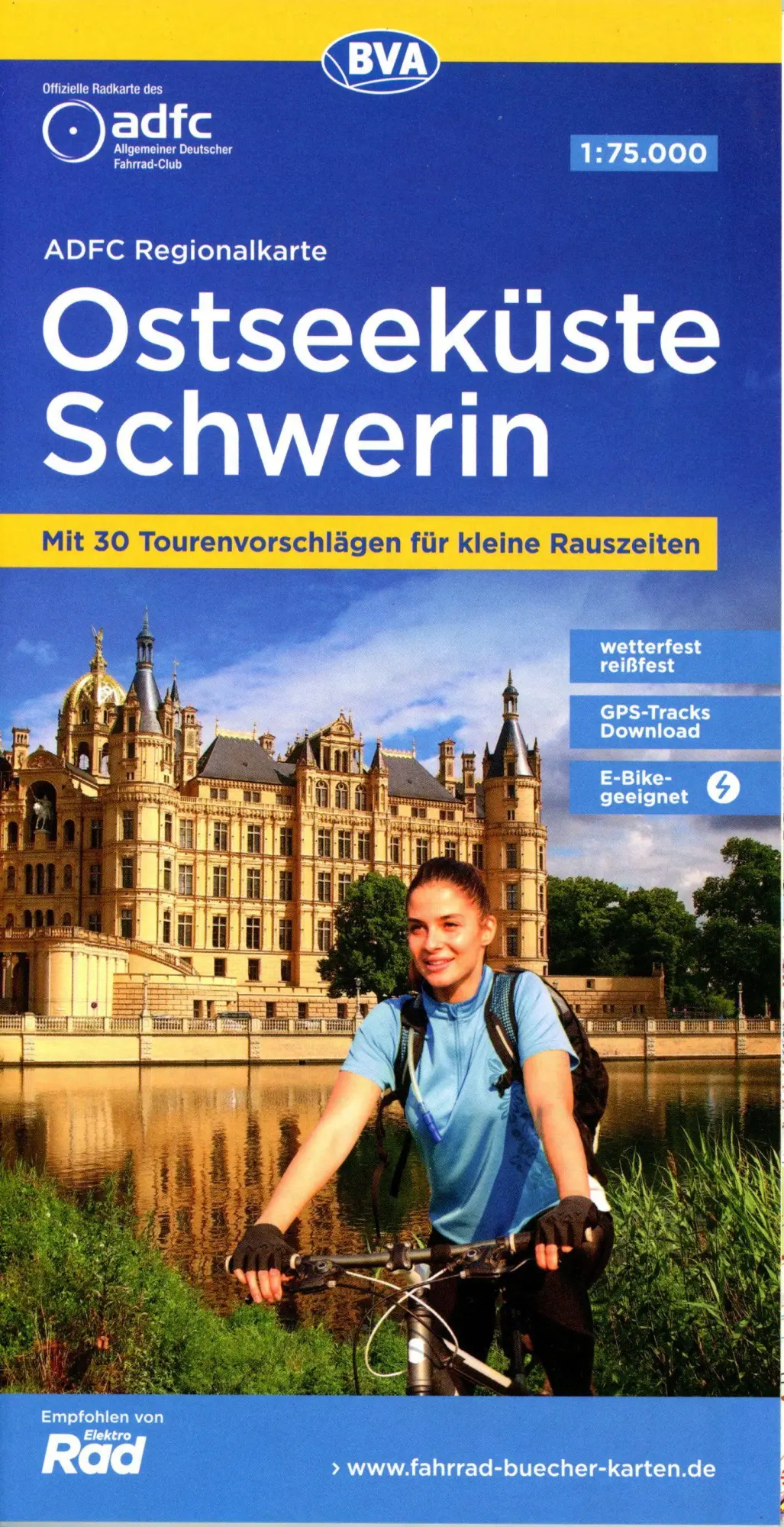 Cover: 9783969901465 | ADFC-Regionalkarte Ostseeküste Schwerin, 1:75.000, mit...