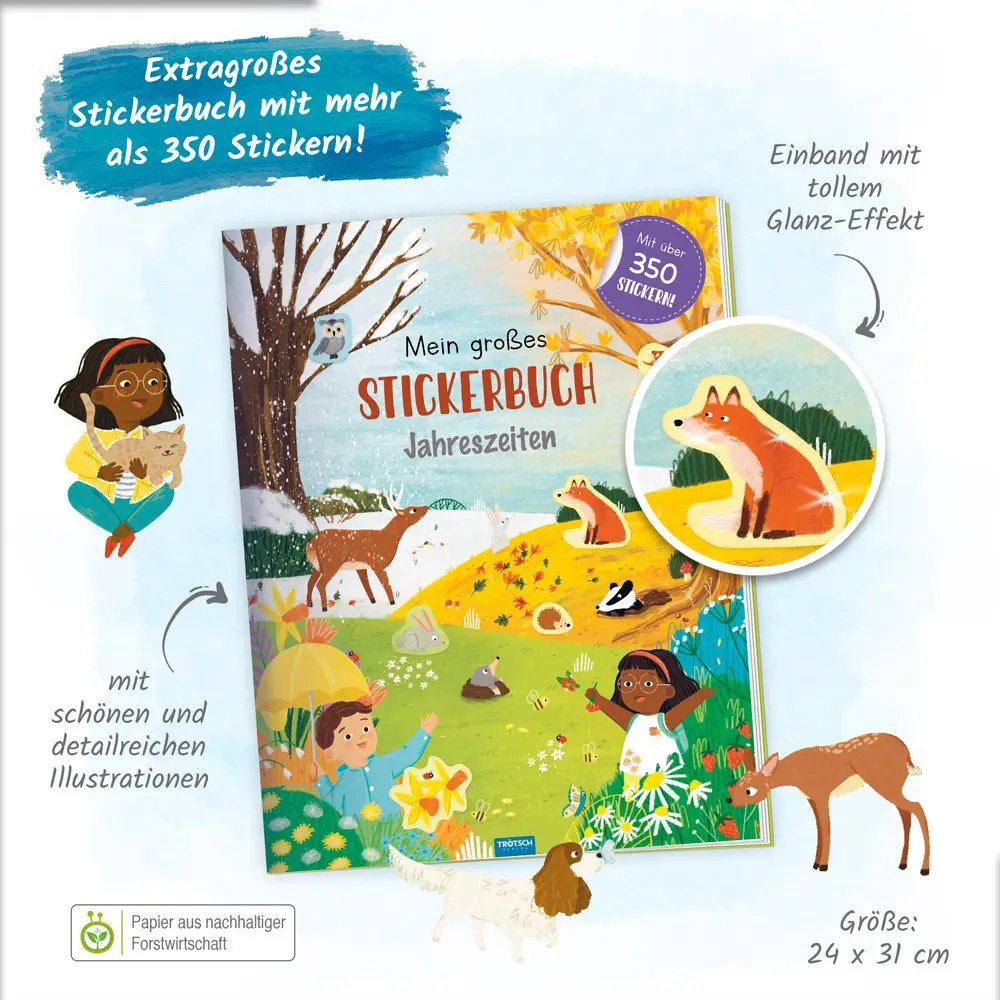 Rückseite: 9783988021465 | Trötsch Stickerbuch Mein großes Stickerbuch Jahreszeiten | KG | Buch
