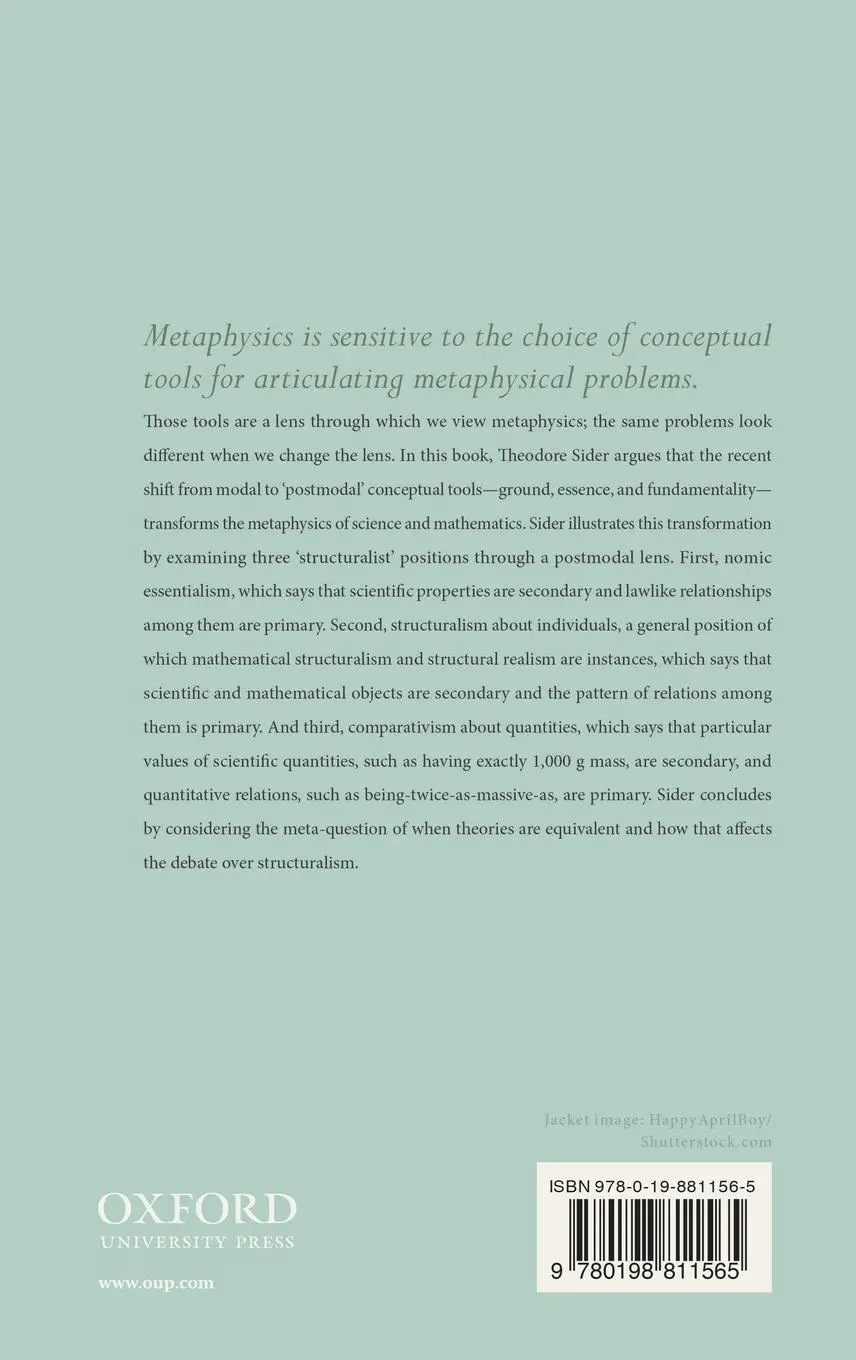 Rückseite: 9780198811565 | Tools of Metaphysics and the Metaphysics of Science | Theodore Sider