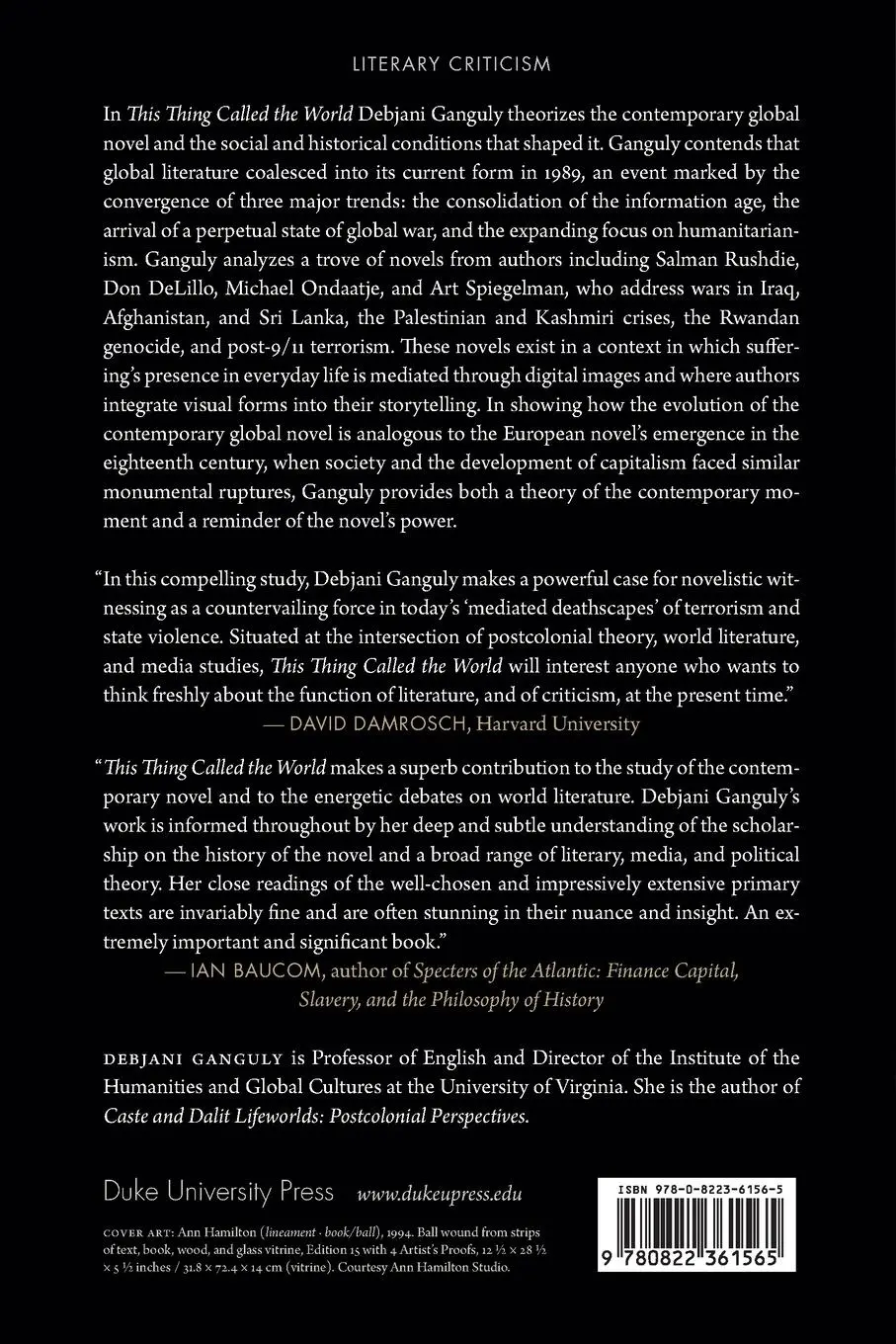 Rückseite: 9780822361565 | This Thing Called the World | The Contemporary Novel as Global Form