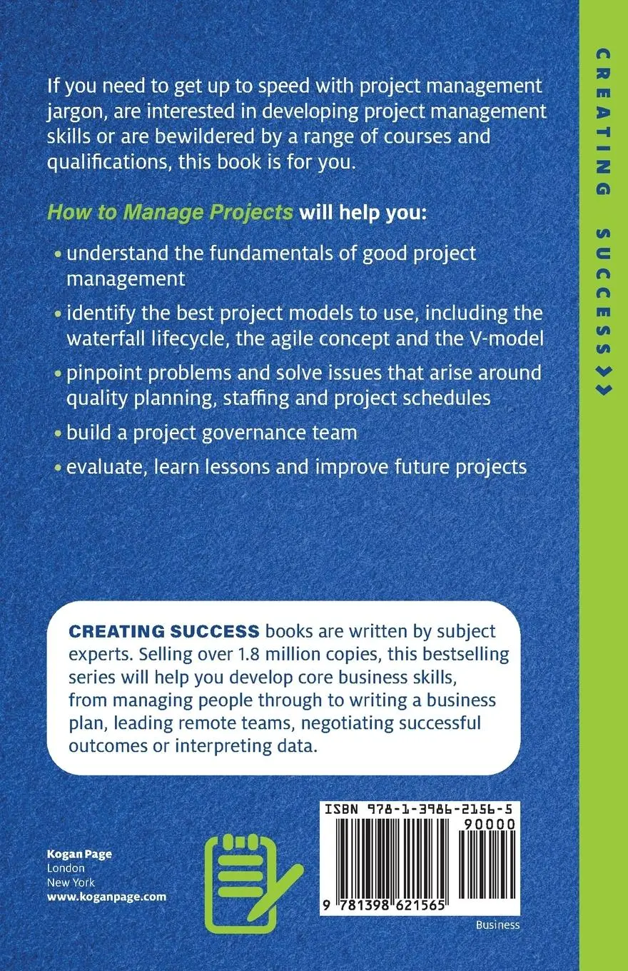 Rückseite: 9781398621565 | How to Manage Projects | Paul J Fielding | Taschenbuch | Englisch