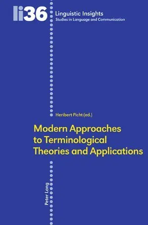 Cover: 9783039111565 | Modern Approaches to Terminological Theories and Applications | Picht