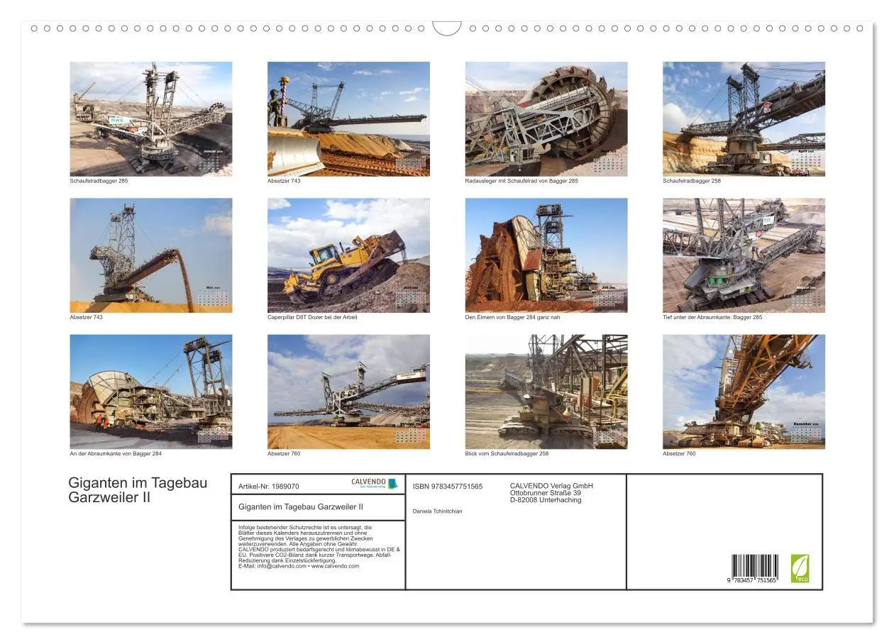 Bild: 9783457751565 | Giganten im Tagebau Garzweiler II (Wandkalender 2026 DIN A2 quer),...
