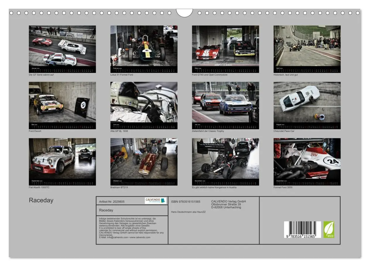 Bild: 9783516151565 | Raceday (Wandkalender 2026 DIN A3 quer), CALVENDO Monatskalender