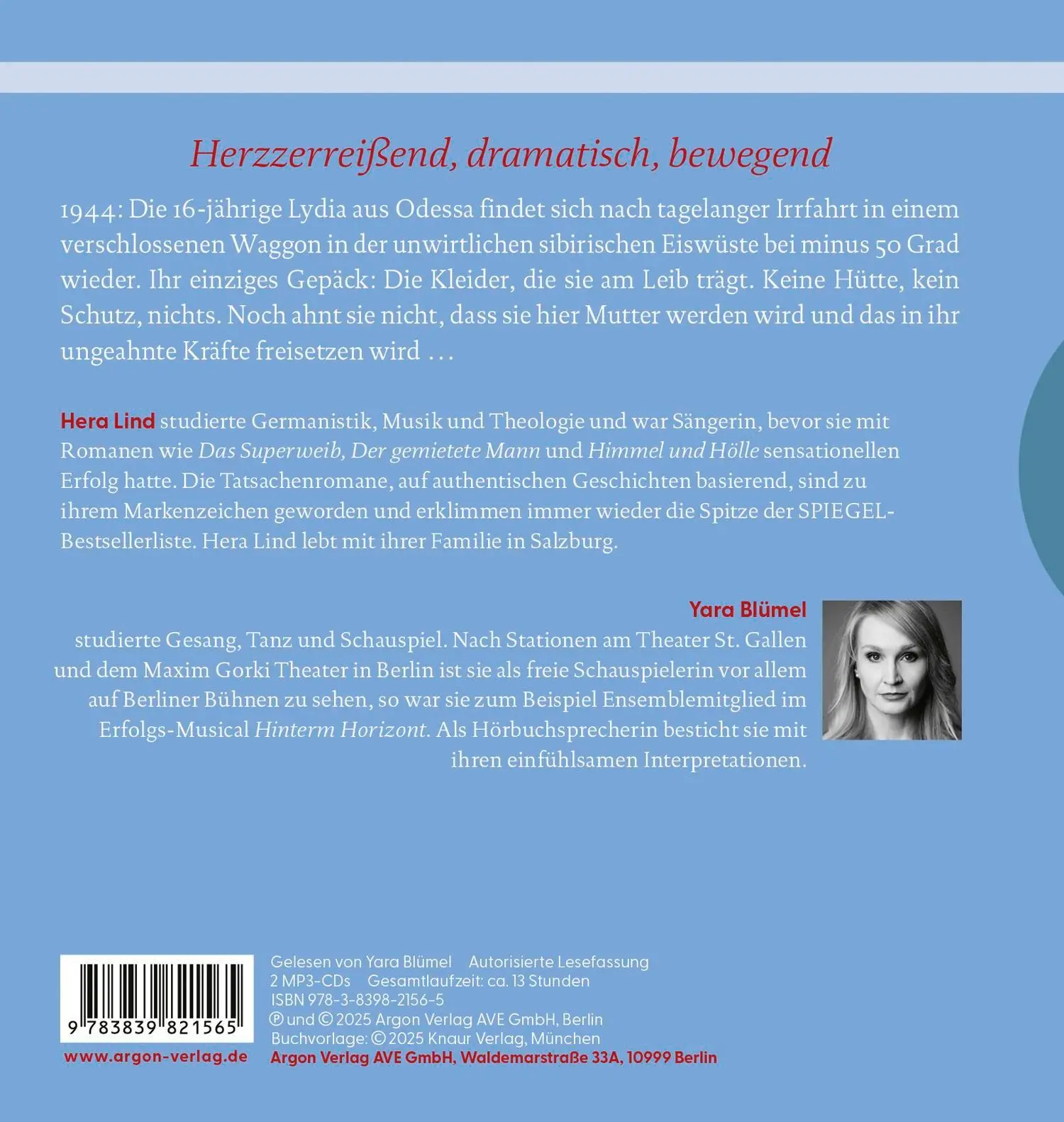 Rückseite: 9783839821565 | Um jeden Preis | Hera Lind | MP3 | Deutsch | 2025 | Argon Verlag GmbH