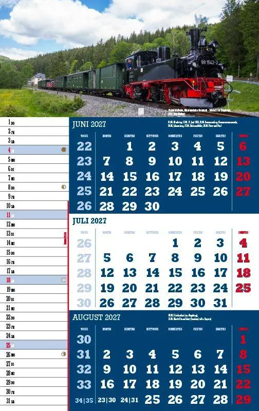 Bild: 9783957561565 | 3-Monatskalender Sachsen 2027 | Jörg Neubert | Kalender | Datumsreiter