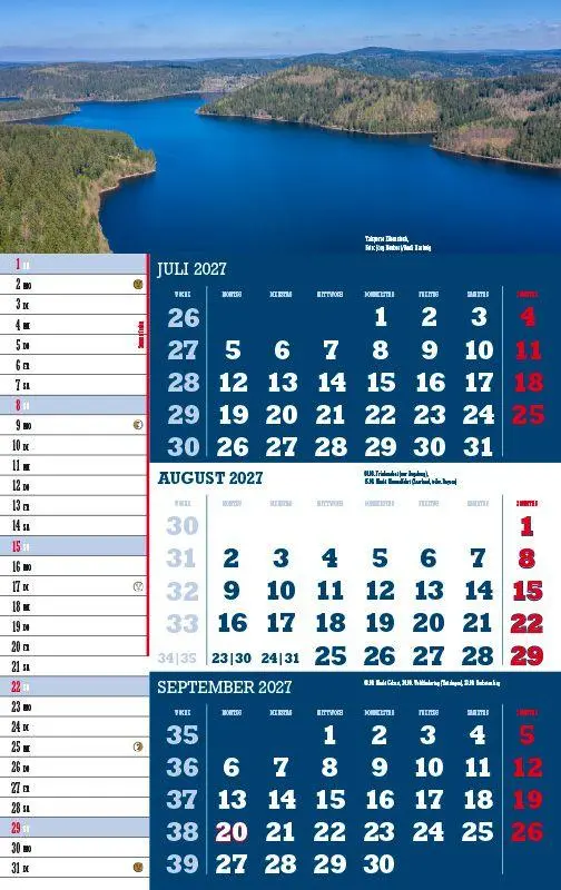 Bild: 9783957561565 | 3-Monatskalender Sachsen 2027 | Jörg Neubert | Kalender | Datumsreiter