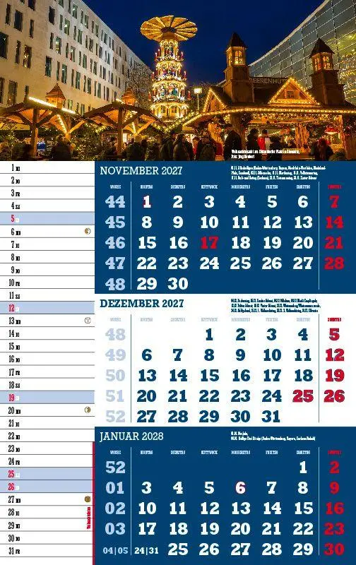 Bild: 9783957561565 | 3-Monatskalender Sachsen 2027 | Jörg Neubert | Kalender | Datumsreiter