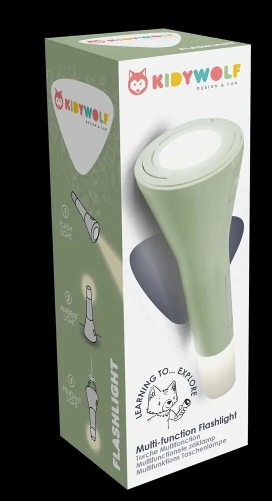 Bild: 5407009181665 | KIDYWOLF - Taschenlampe 3in1 grün | Deutsch | 2025 | KIDYWOLF