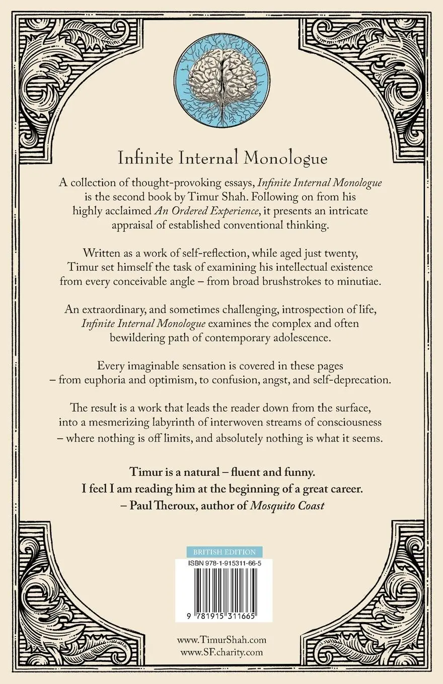 Rückseite: 9781915311665 | Infinite Internal Monologue | Timur Shah | Taschenbuch | Englisch