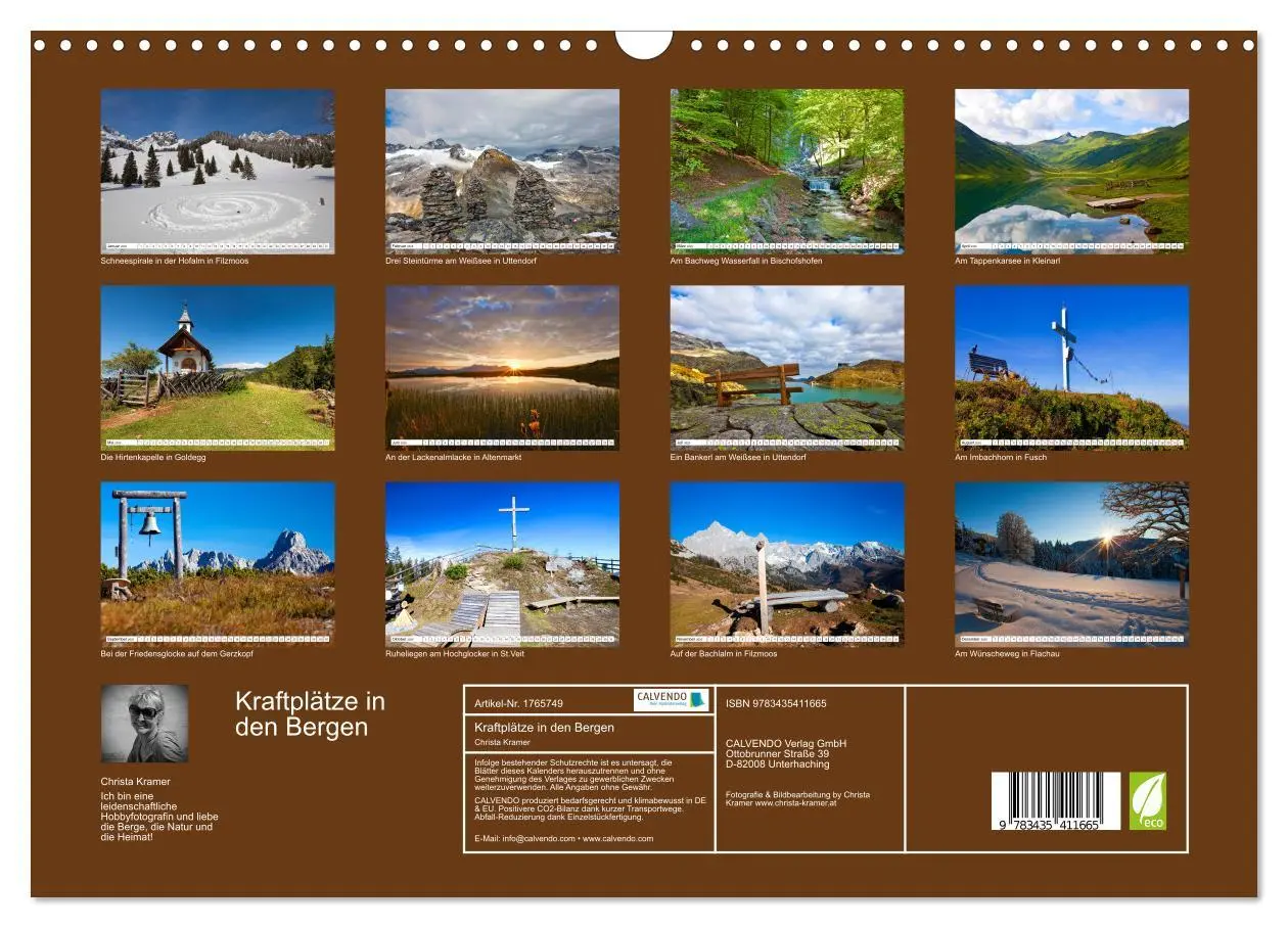 Bild: 9783435411665 | Kraftplätze in den Bergen (Wandkalender 2025 DIN A3 quer), CALVENDO...