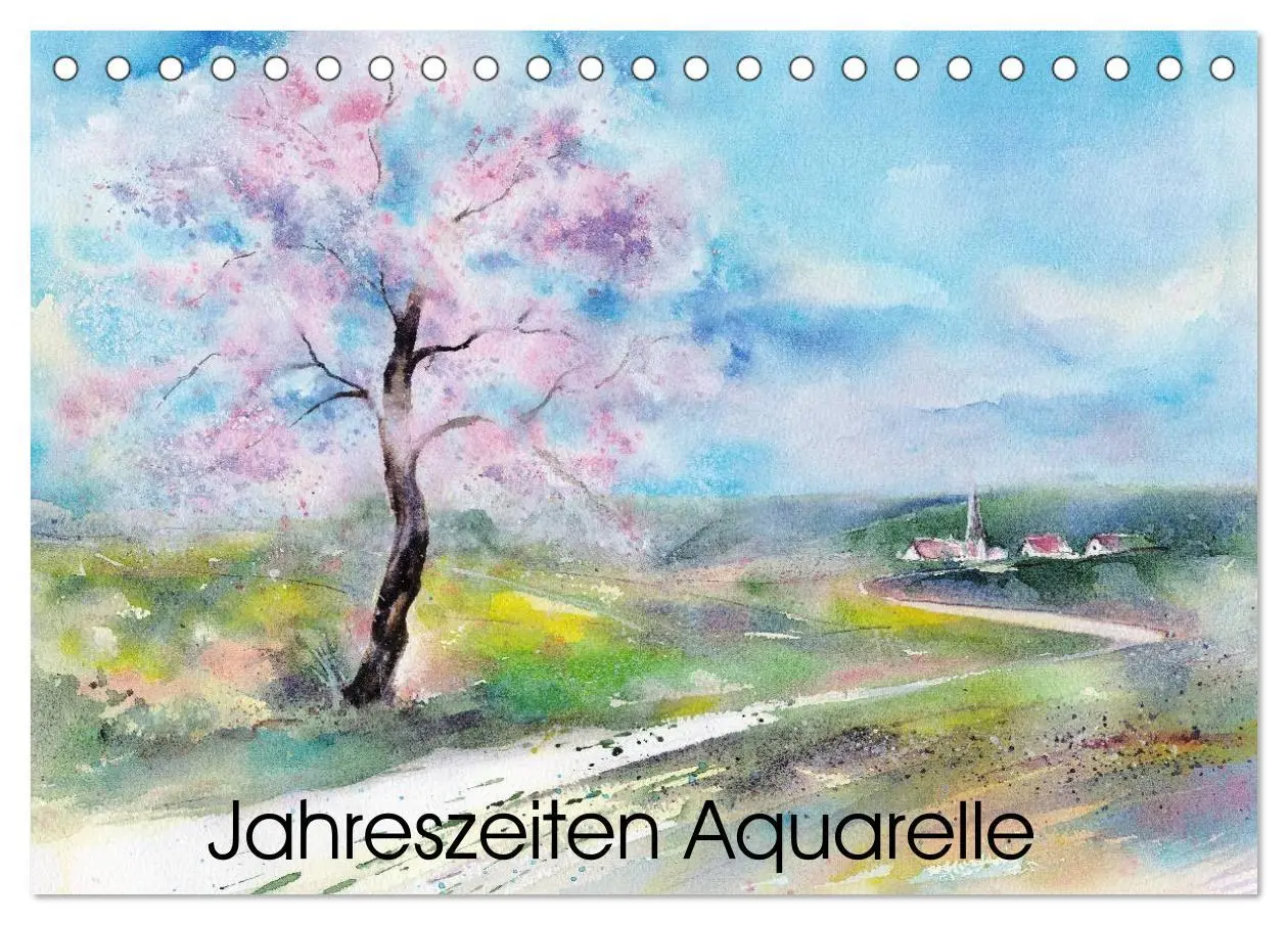Cover: 9783516071665 | Jahreszeiten Aquarelle (Tischkalender 2026 DIN A5 quer), CALVENDO...