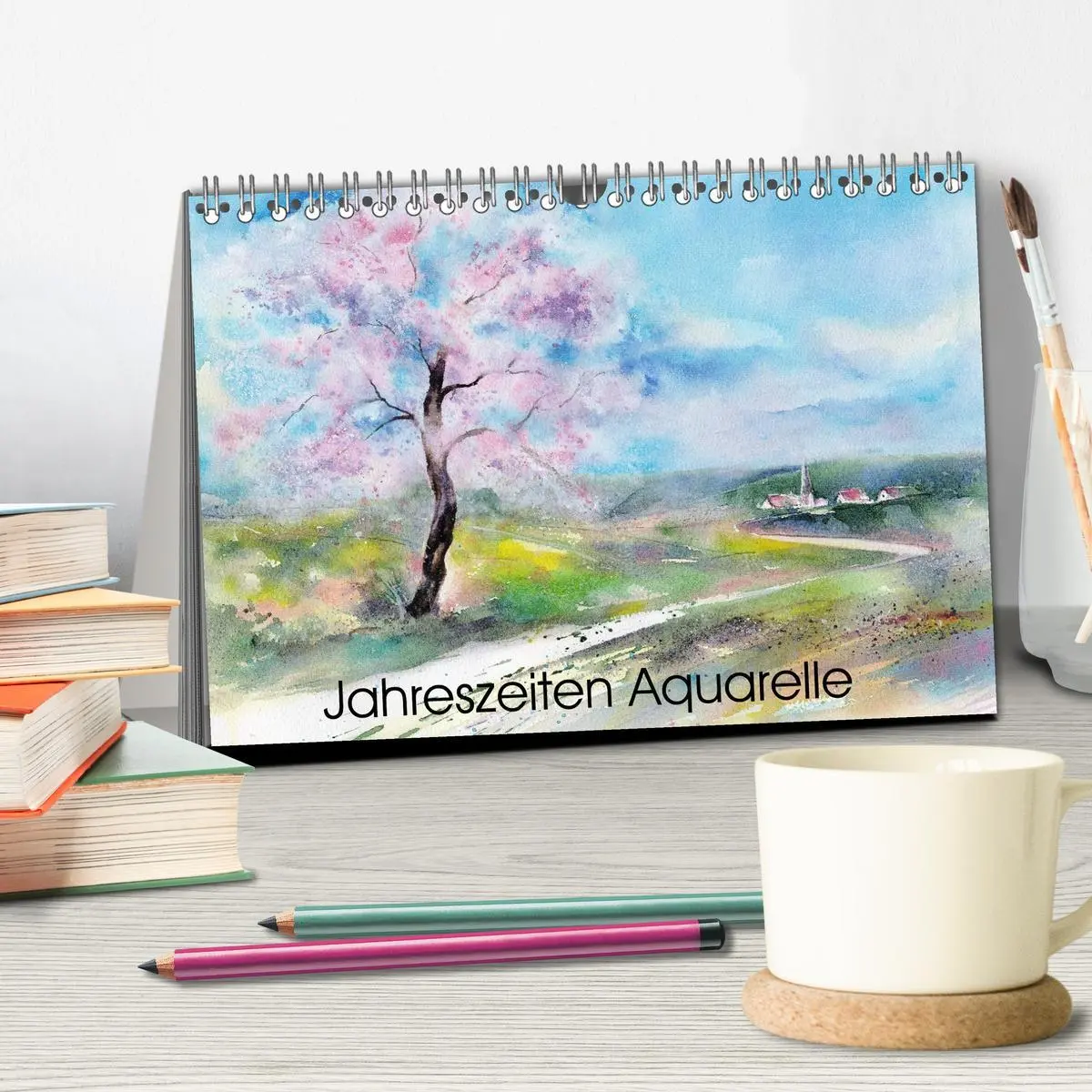 Bild: 9783516071665 | Jahreszeiten Aquarelle (Tischkalender 2026 DIN A5 quer), CALVENDO...
