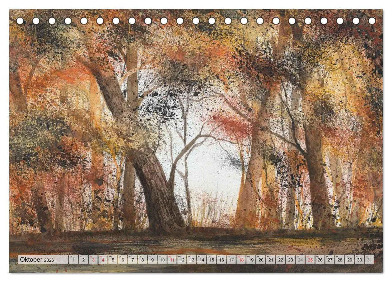Bild: 9783516071665 | Jahreszeiten Aquarelle (Tischkalender 2026 DIN A5 quer), CALVENDO...
