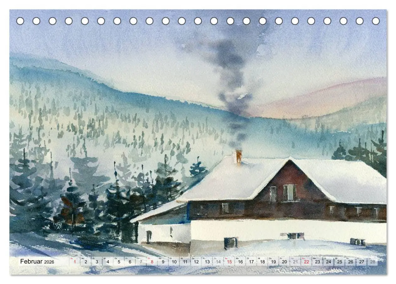 Bild: 9783516071665 | Jahreszeiten Aquarelle (Tischkalender 2026 DIN A5 quer), CALVENDO...